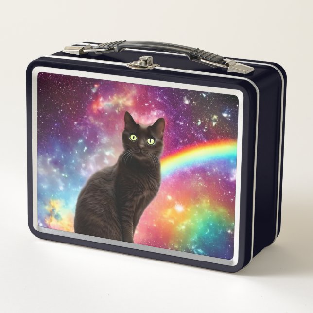 Space Cat Metal Lunch Box (Front)