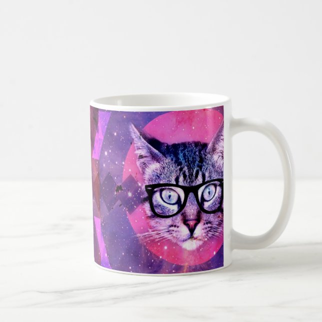 Space Cat Purple Galaxy Trending 2016 Customised Coffee Mug (Right)