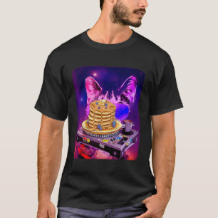 Space Cat Remix DJ pancake Remix for cat galaxy T-Shirt