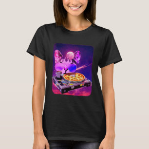 Space Cat Remix DJ PIZZA Remix for cat galaxy 1 T-Shirt