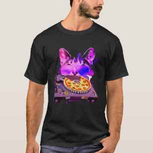 Space Cat Remix DJ PIZZA Remix for cat galaxy 1 T-Shirt