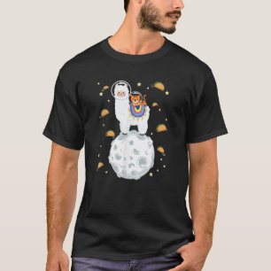 Space Cat Riding Llama  Tacos  T-Shirt