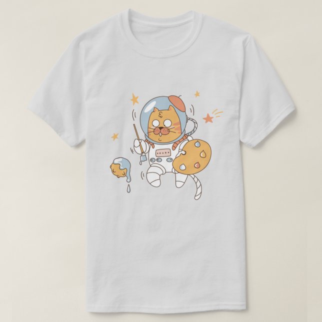 Space Cat T-Shirt (Design Front)
