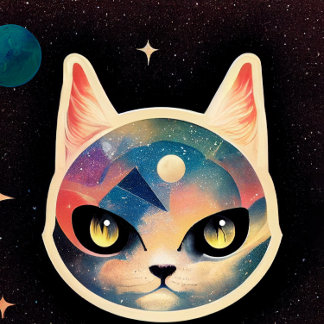 Space Cat T-shirt design.