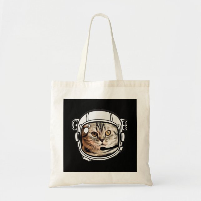 Space Cat Tote Bag (Front)