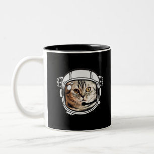 Space Cat Two-Tone Coffee Mug