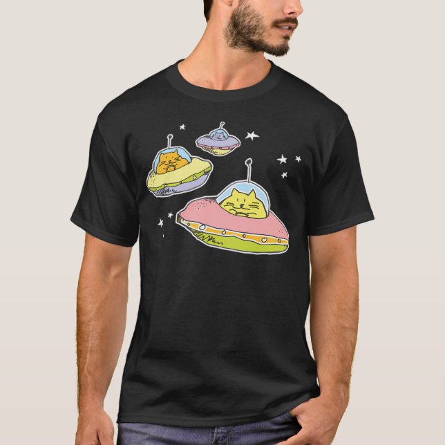 Space Cats Cats In Space Trans Blue T-Shirt (Front)