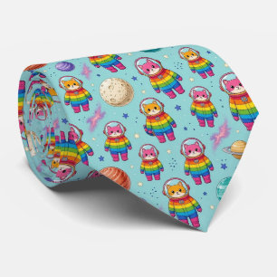 Space Cats Intergalactic Planets Solar System Tie