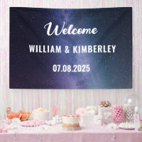 Space Celestial Sky Galaxy Nebula Elegant Wedding 