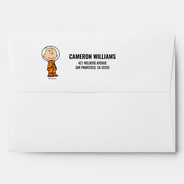 SPACE | Charlie Brown Astronaut Envelope (Back (Top Flap))