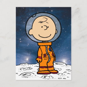SPACE Charlie Brown Astronaut Postcard