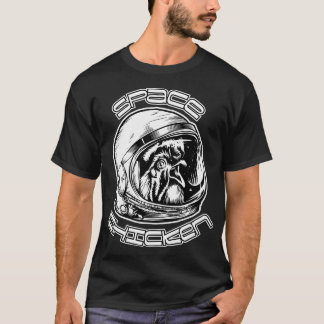 Space Chicken Vintage Astronaut Helmet T-Shirt