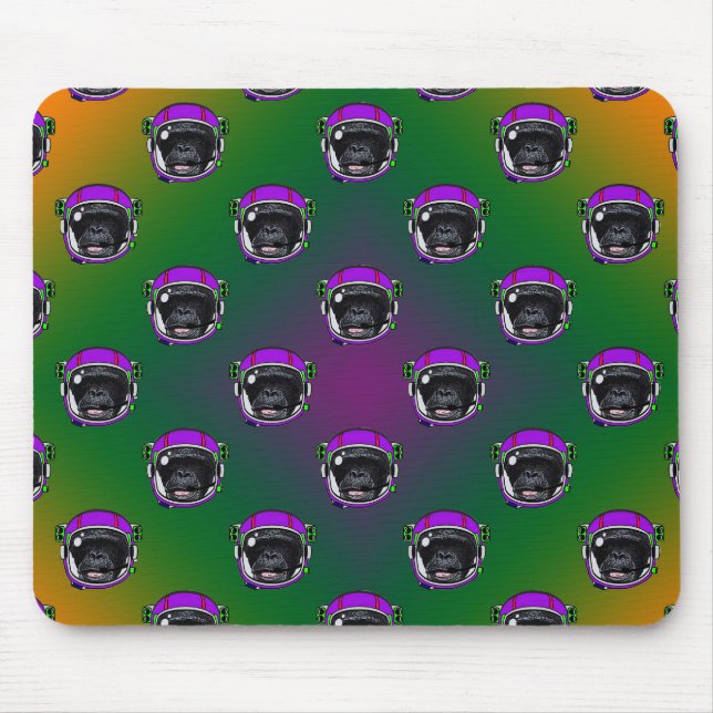 Space Chimp Mouse Pad (Front)