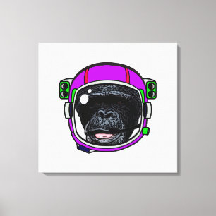 Space Chimp Pop Art Canvas Print