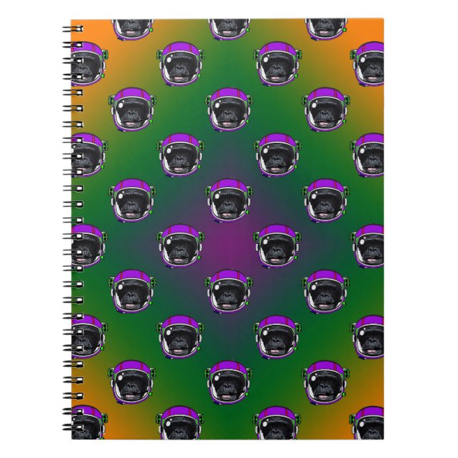 Space Chimp Spiral Notebook (Front)