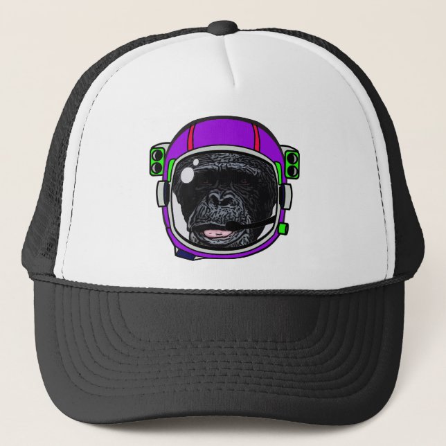 Space Chimp Trucker Hat (Front)