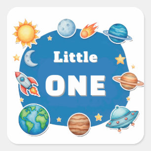 Space Circle Clipart Set Square Sticker