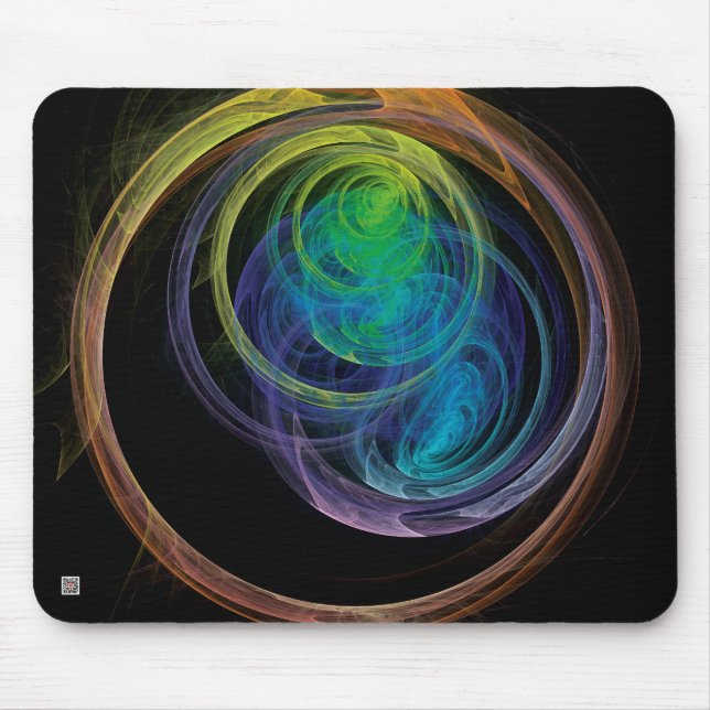 Space Circles Mouse Pad (Front)
