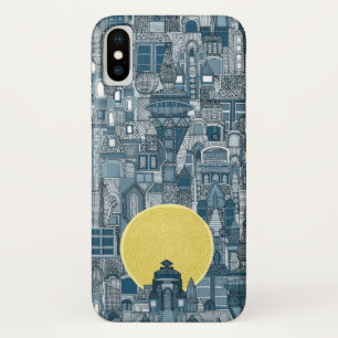 space city sun blue Case-Mate iPhone case