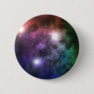 Space Clouds 6 Cm Round Badge