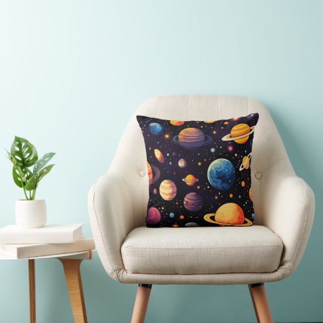 Space Colourful Planets Cushion (Chair)