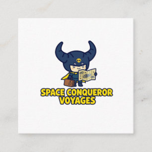Space Conqueror Voyages Retro Comic Book Sci-Fi Vi Enclosure Card