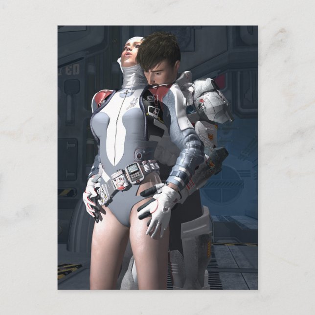 space couples postcard (Front)