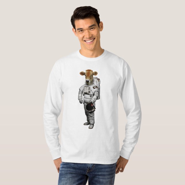 Space Cow Long Sleeve T-Shirt (Front Full)