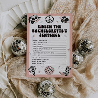 Space Cowgirl Bachelorette Game Finish Sentence