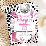 Space Cowgirl Disco Rodeo Country Girl Birthday Invitation<br><div class="desc">★ Easily PERSONALIZE this design with your details! ★ If you need coordinating MATCHING ITEMS,  please check our matching collection or shop. Do you have any questions about our designs or if you can't find what you are looking for,  please contact us: designmypartystudio@gmail.com. ★</div>