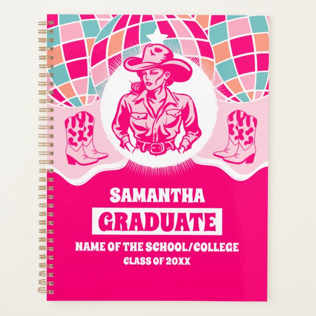 Space Cowgirl Graduation  Planner (Front)
