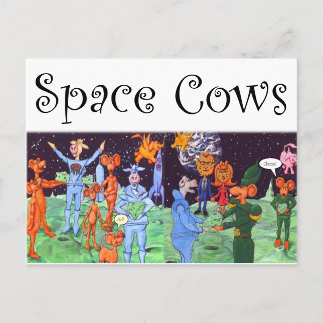 Space Cows and Moon Rats Postcard (Front)