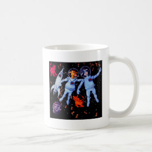 Space Cows Feed peanuts to Space Elephants Coffee Mug