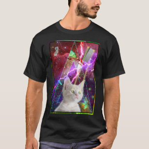 Space crazy cat. T-Shirt
