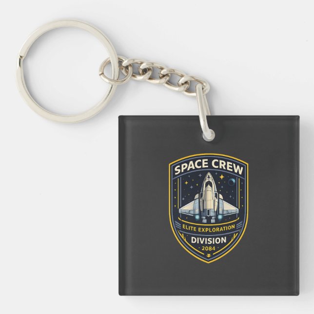 Space Crew Exploration Division Academy Keychain  (Front)