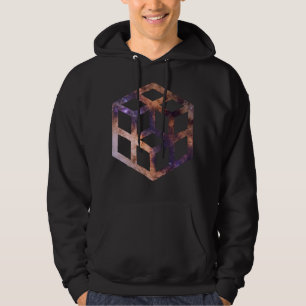 Space Cube Grid Astro Geometry Hoodie
