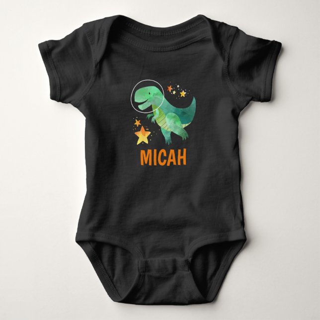 Space Dinosaur Baby Bodysuit (Front)