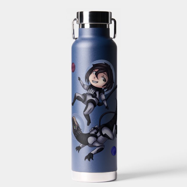 Space Dinosaur Water Bottle (Front)