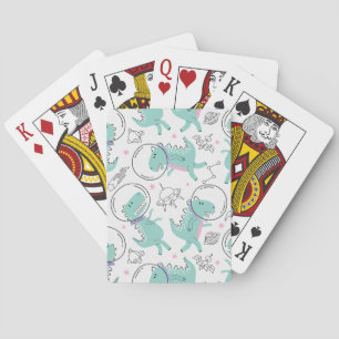 Space Dinosaurs, Cute Dinosaurs, Space Ship, Stars Playing Cards