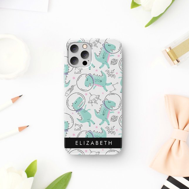 Space Dinosaurs, Cute Dinosaurs, Stars, Your Name iPhone 16 Case (Creator Uploaded)