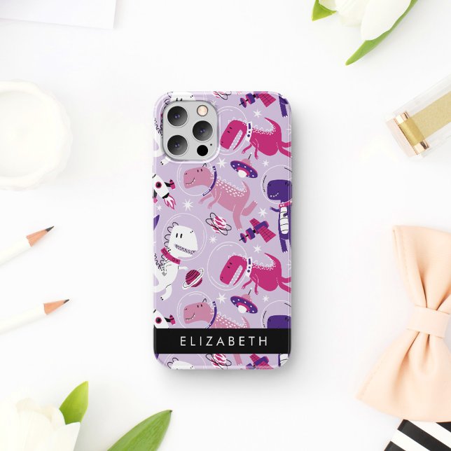 Space Dinosaurs, Cute Dinosaurs, Stars, Your Name iPhone 16 Case (Creator Uploaded)