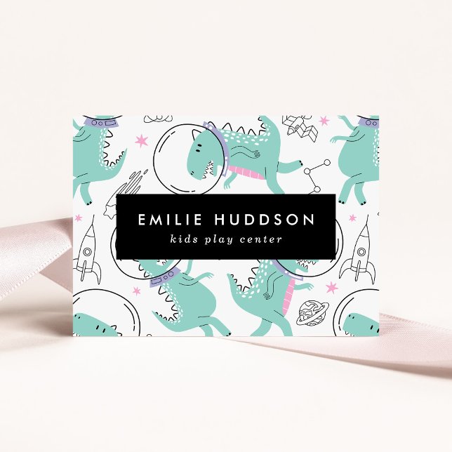 Space Dinosaurs, Kids Play Centre, Activity Centre Business Card (Creator Uploaded)