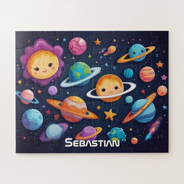 Space Discovery Personalised Jigsaw Puzzle (Horizontal)