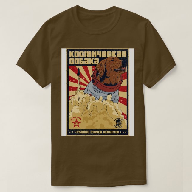 Space Dog Chief of security T-Shirt (Design Front)