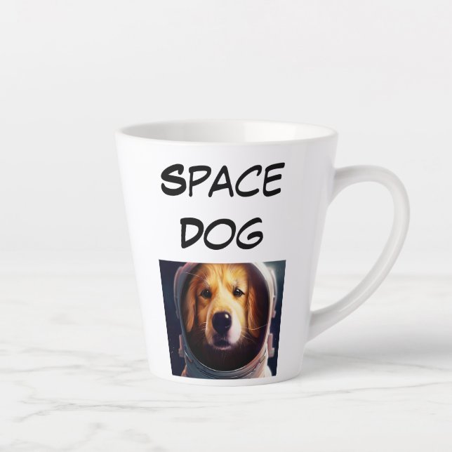 Space Dog Latte Mug (Right)