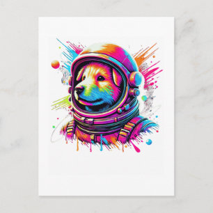 Space Dog Lover Design Postcard