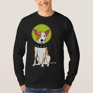 Space Dog Pit Bull Red T-Shirt