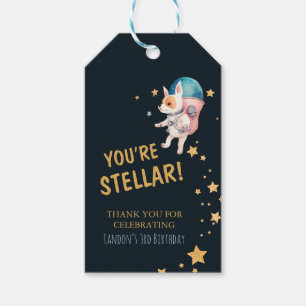 Space Dogs Stellar Boys Birthday Gift Tags
