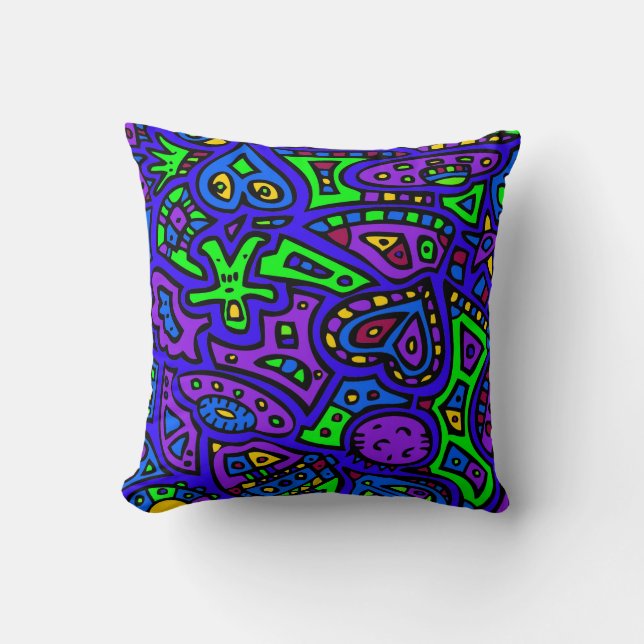 Space Doodle #2 Cushion (Front)