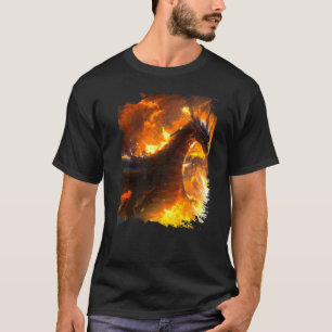 Space Dragon Breathing Fire T-Shirt